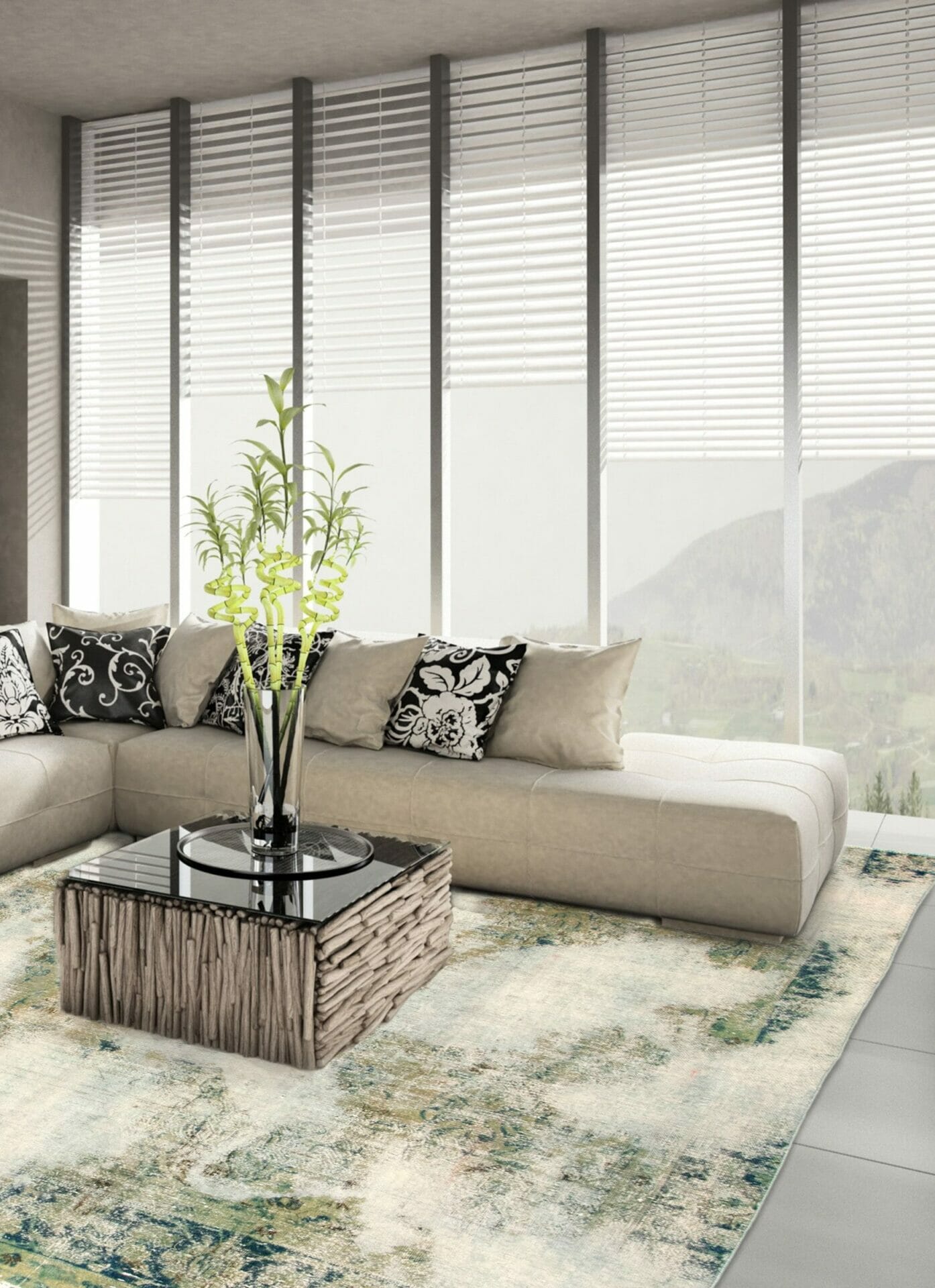 Fatima Vintage Teppich beige