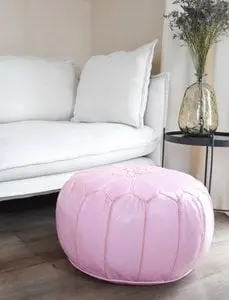 Rim Marokkaans poef roze