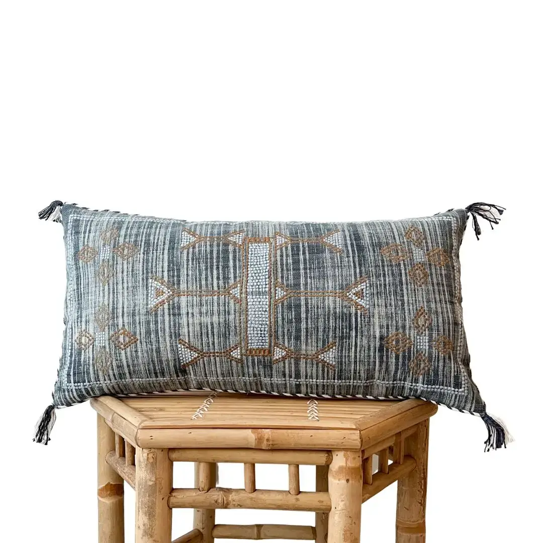 Marieke Indian cushion blue