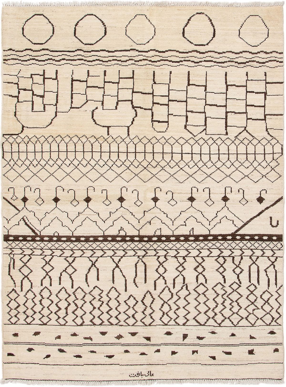 Dirk effen vloerkleed beige
