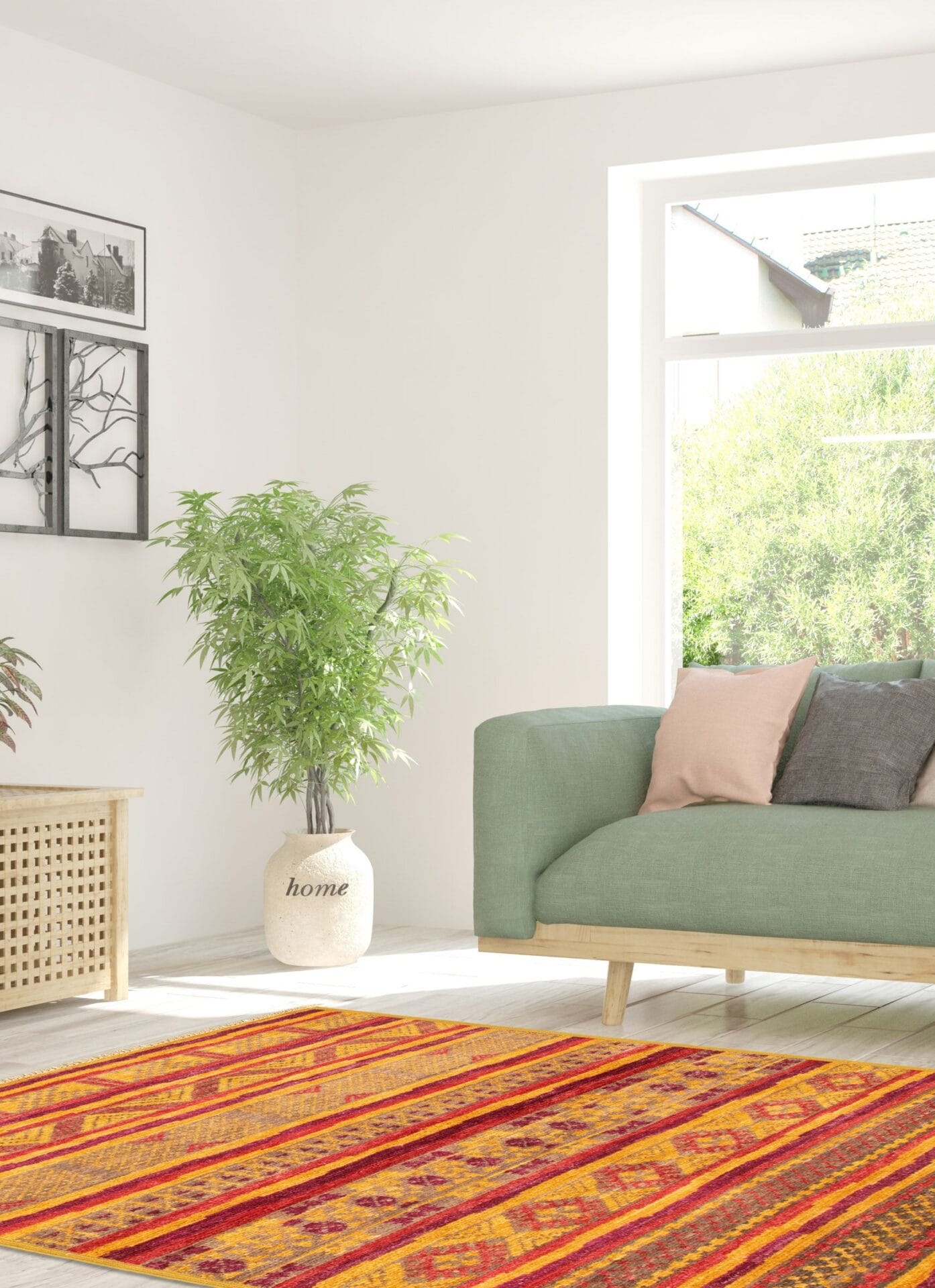 Sofia Indiaas vloerkleed rood