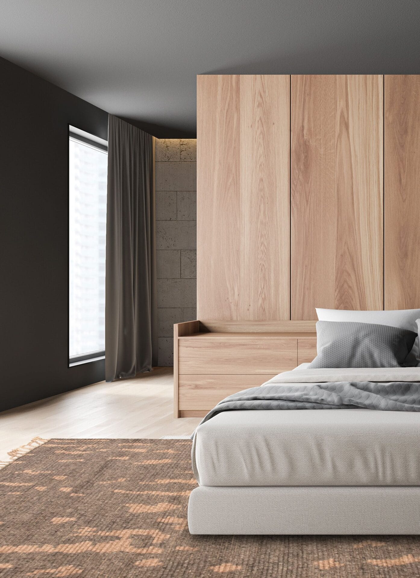 Stella modern rug grey