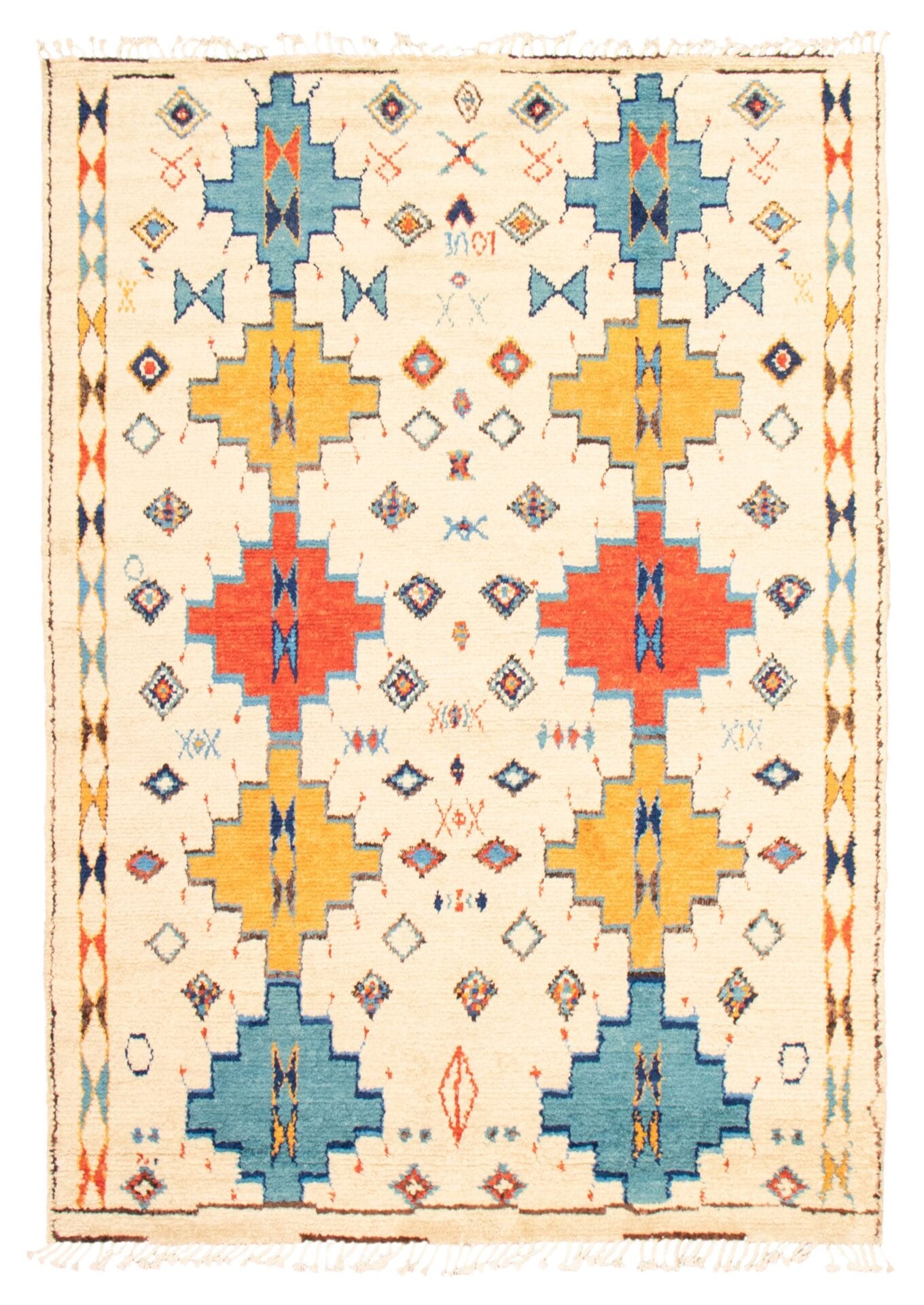 Karim geometrisch vloerkleed beige