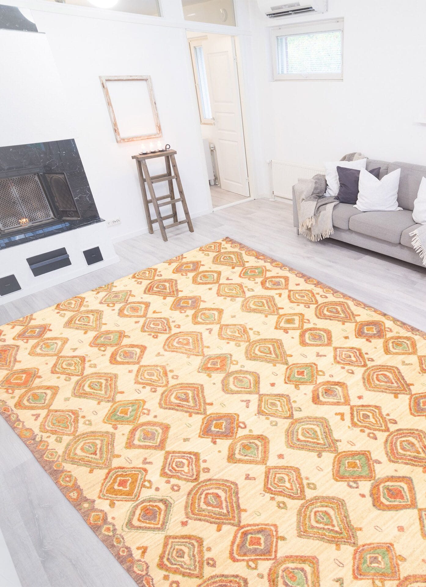 Liesbeth effen vloerkleed beige