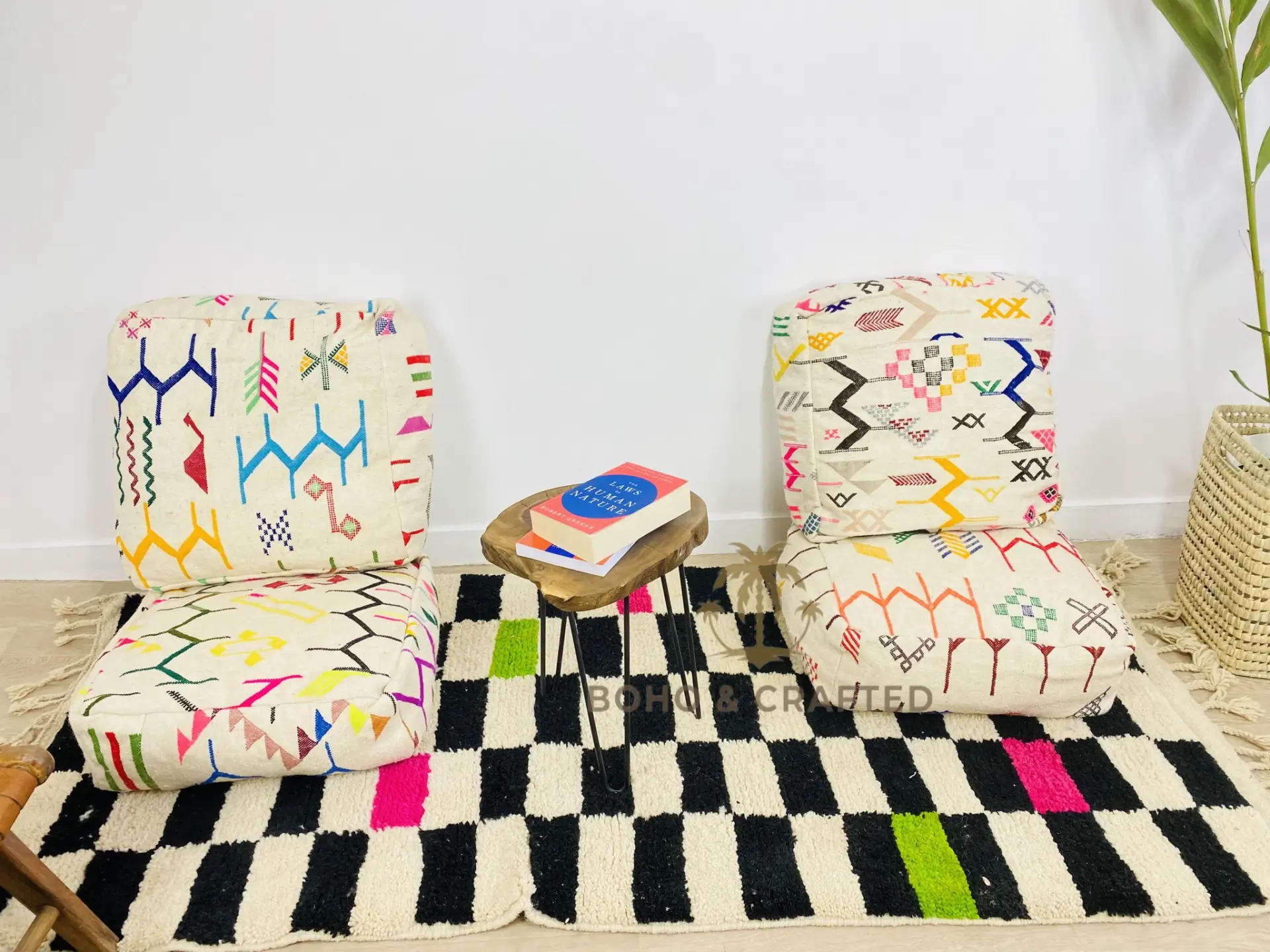 Azadeh Kelim Pouf beige