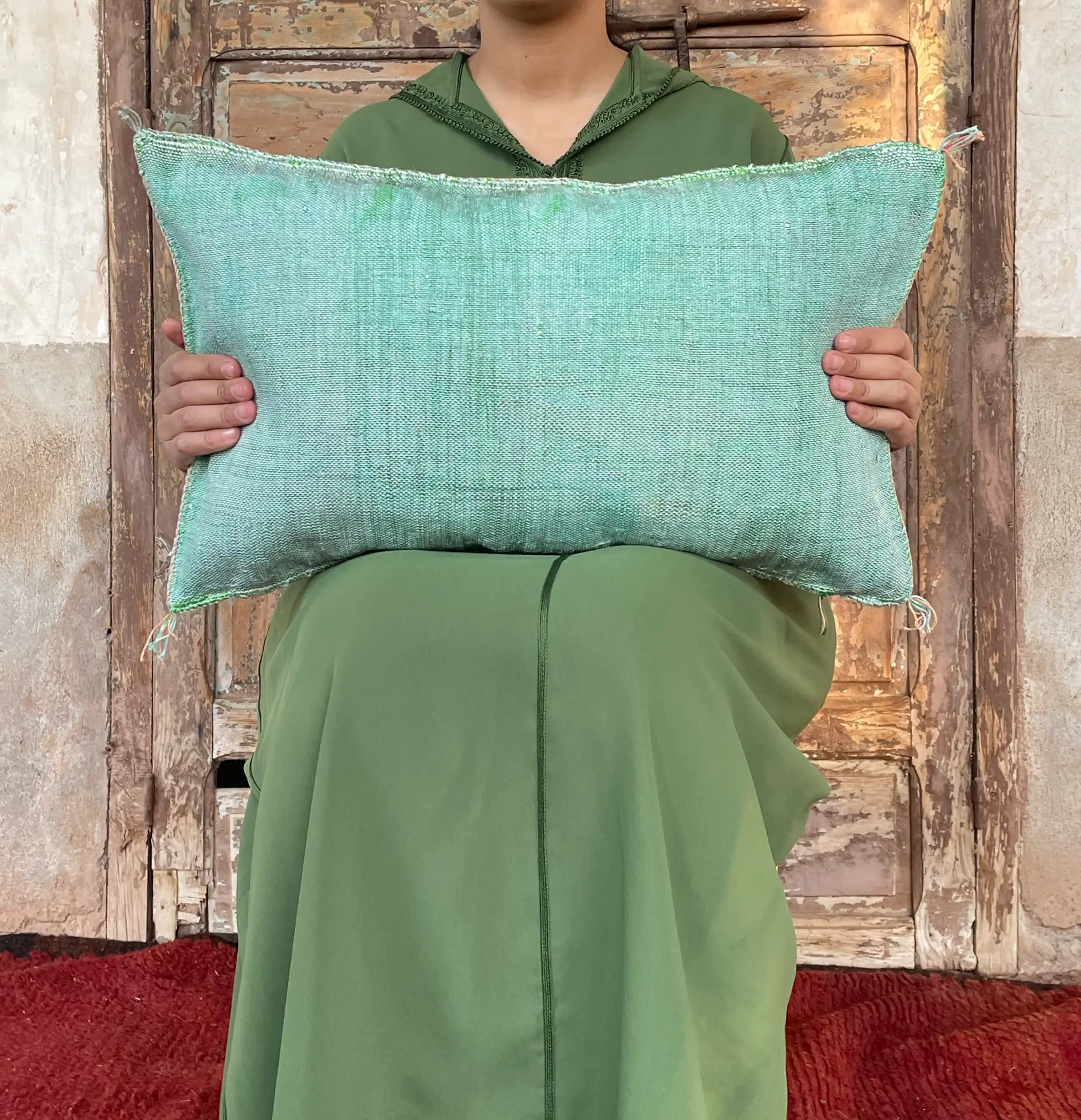 Aziz Sabra cushion green