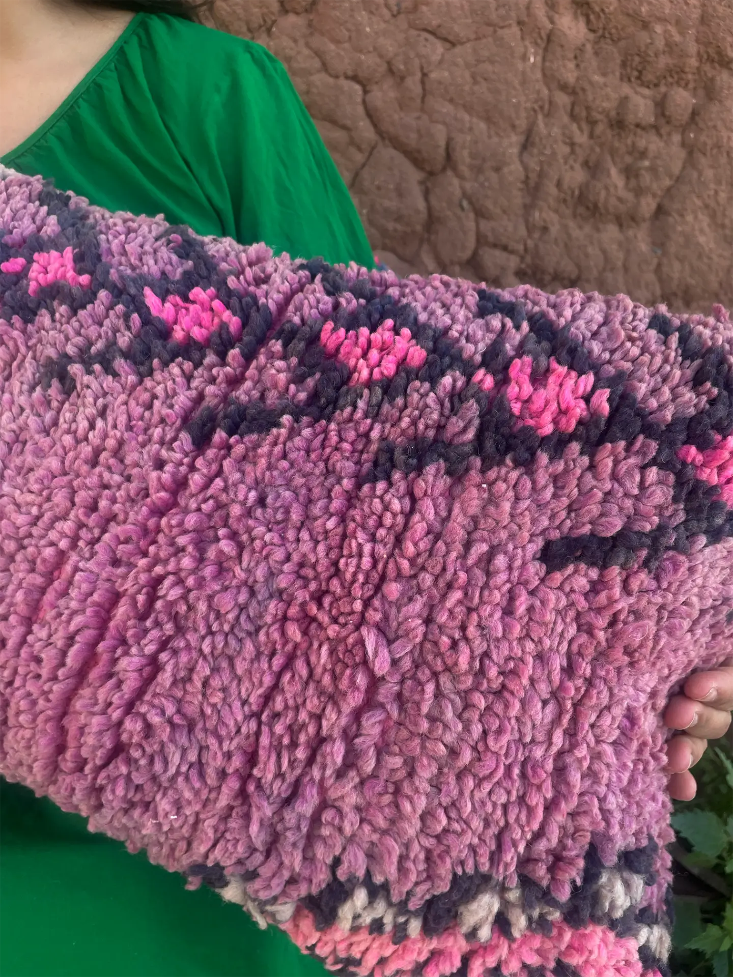 Tilelli Kelim cushion purple
