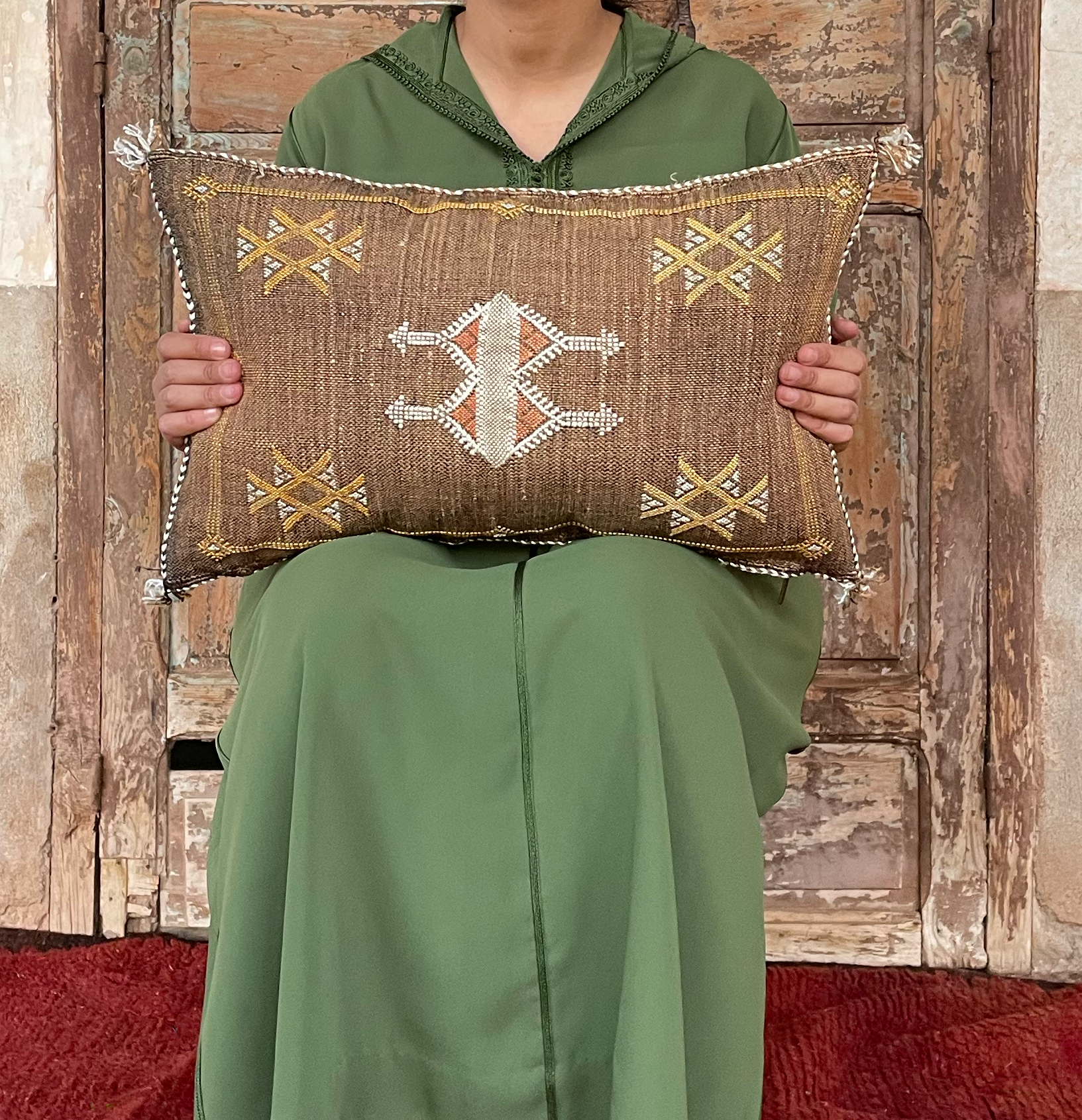 Karim Sabra cushion brown