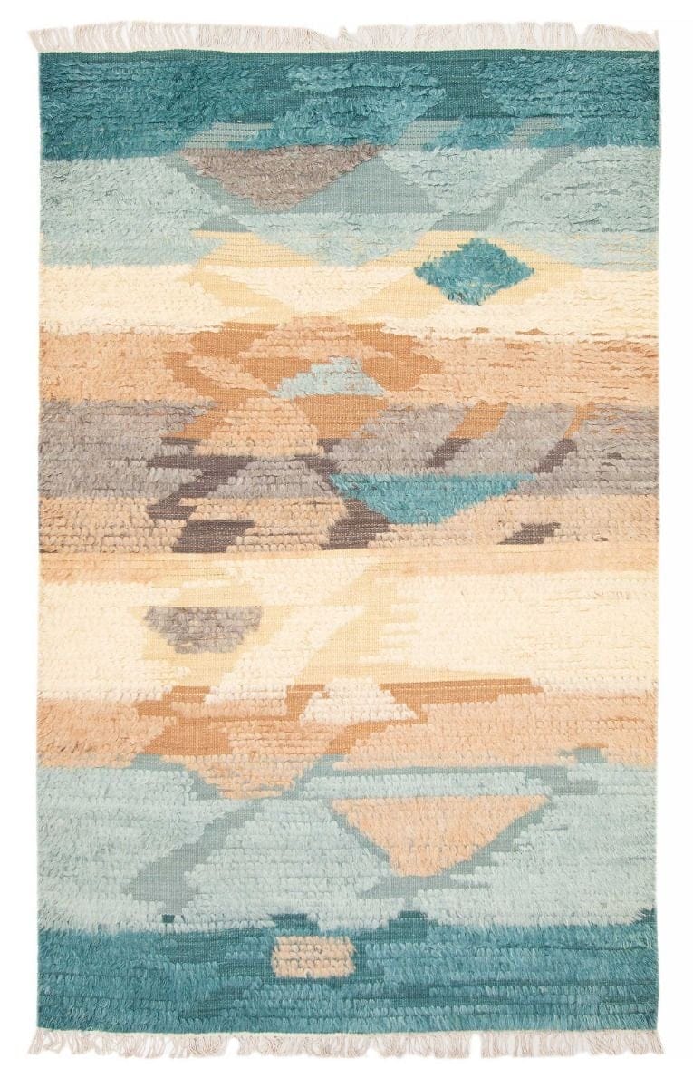 Diego modern vloerkleed blauw